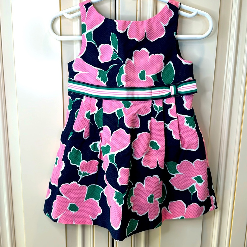 Janie & Jack floral pique dress 12-18 baby